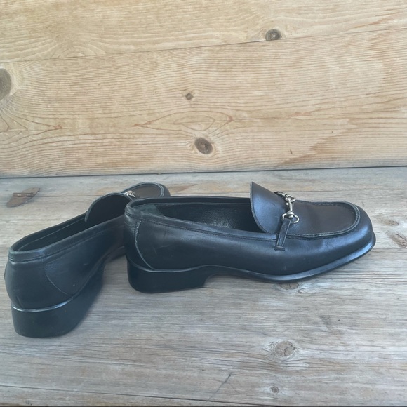 Vintage coach black loafers silver clasp detail - Picture 2 of 6